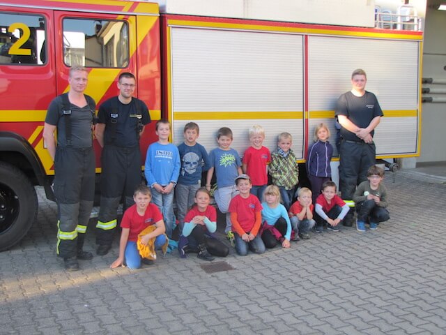 Gruppenbild Kinderfeuerwehr Maxis Weiskirchen